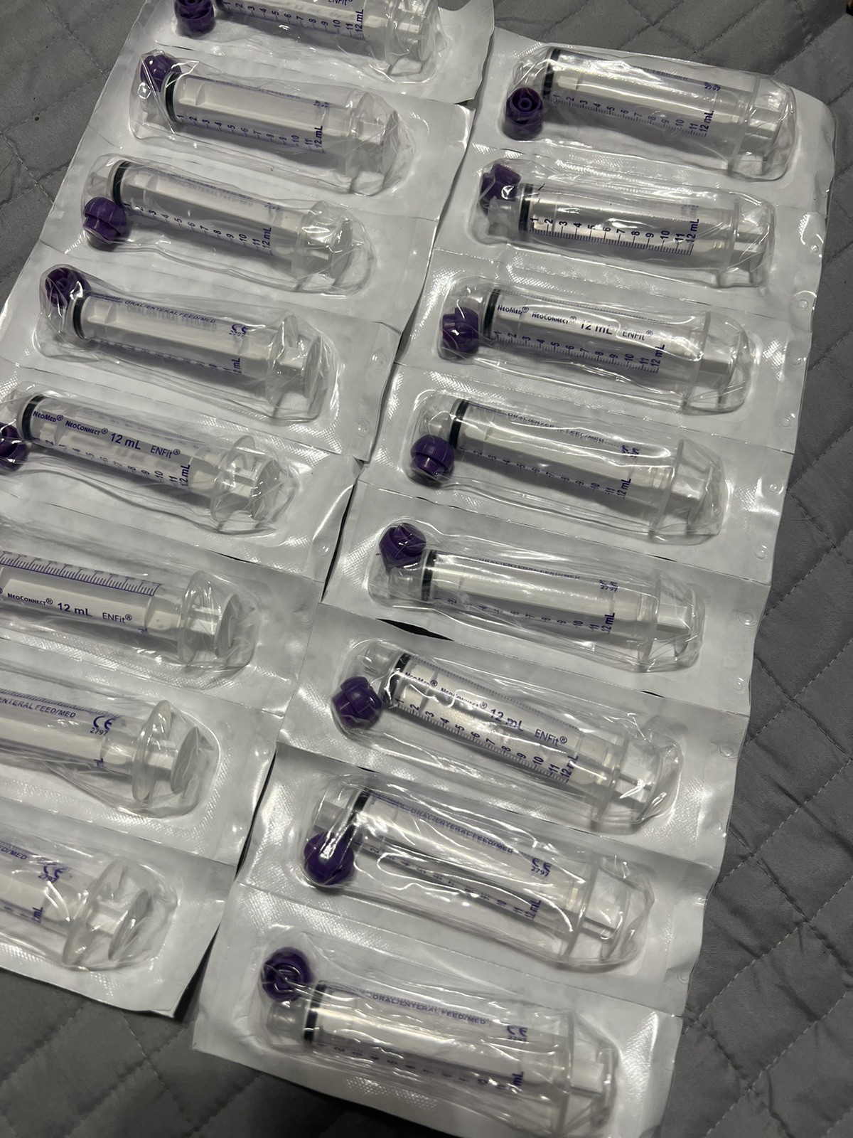NeoMed 12ml Oral/Enternal Dose Syringe PNM S12NC Clear 16 Count w ENFit