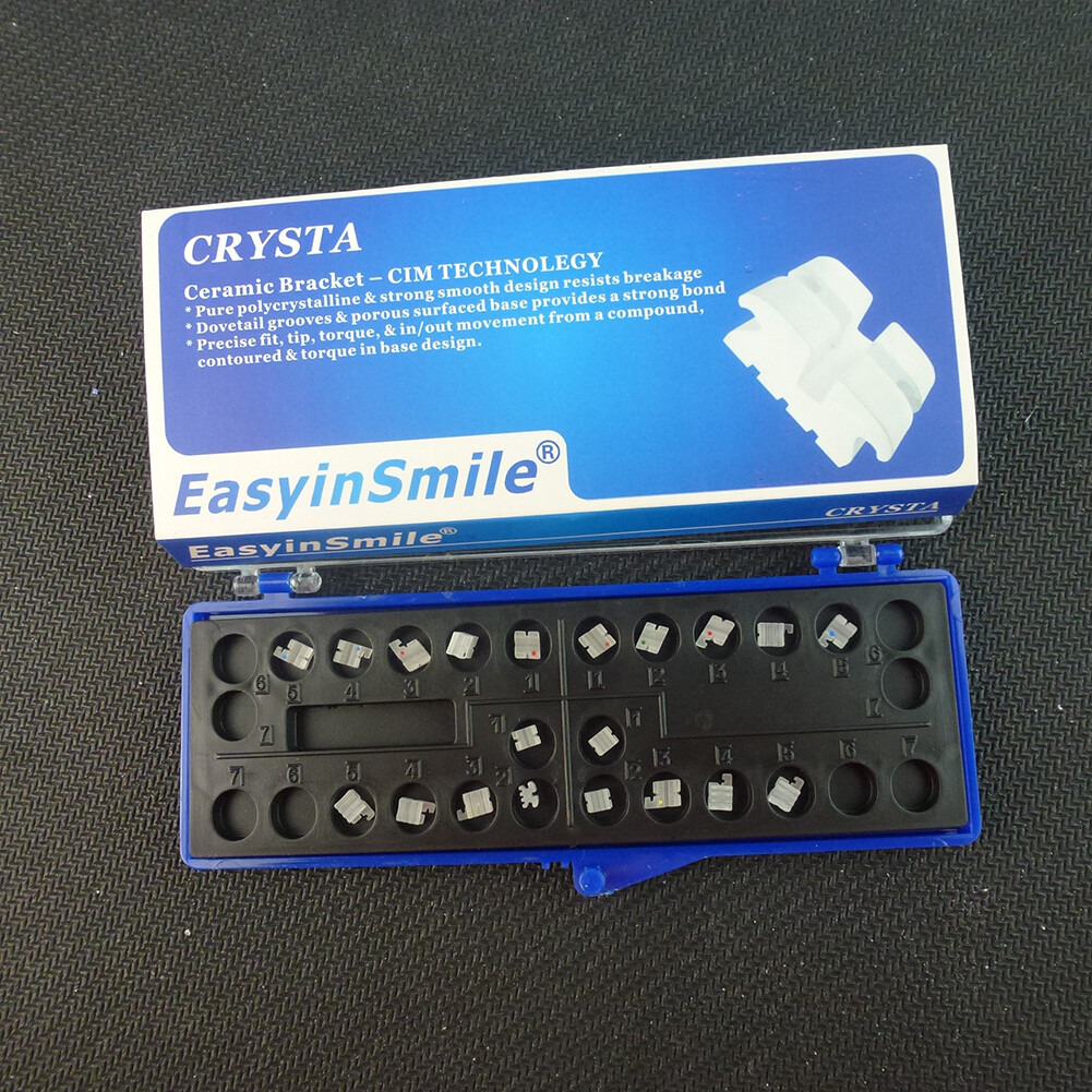 10packs Dental Orthodontic Ceramic Brackets Braces MBT/ ROTH 345 hook 022