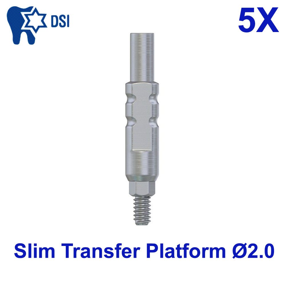 5x Dental Implant Abutment Slim Narrow Transfer Impression Open Tray Ø2.0