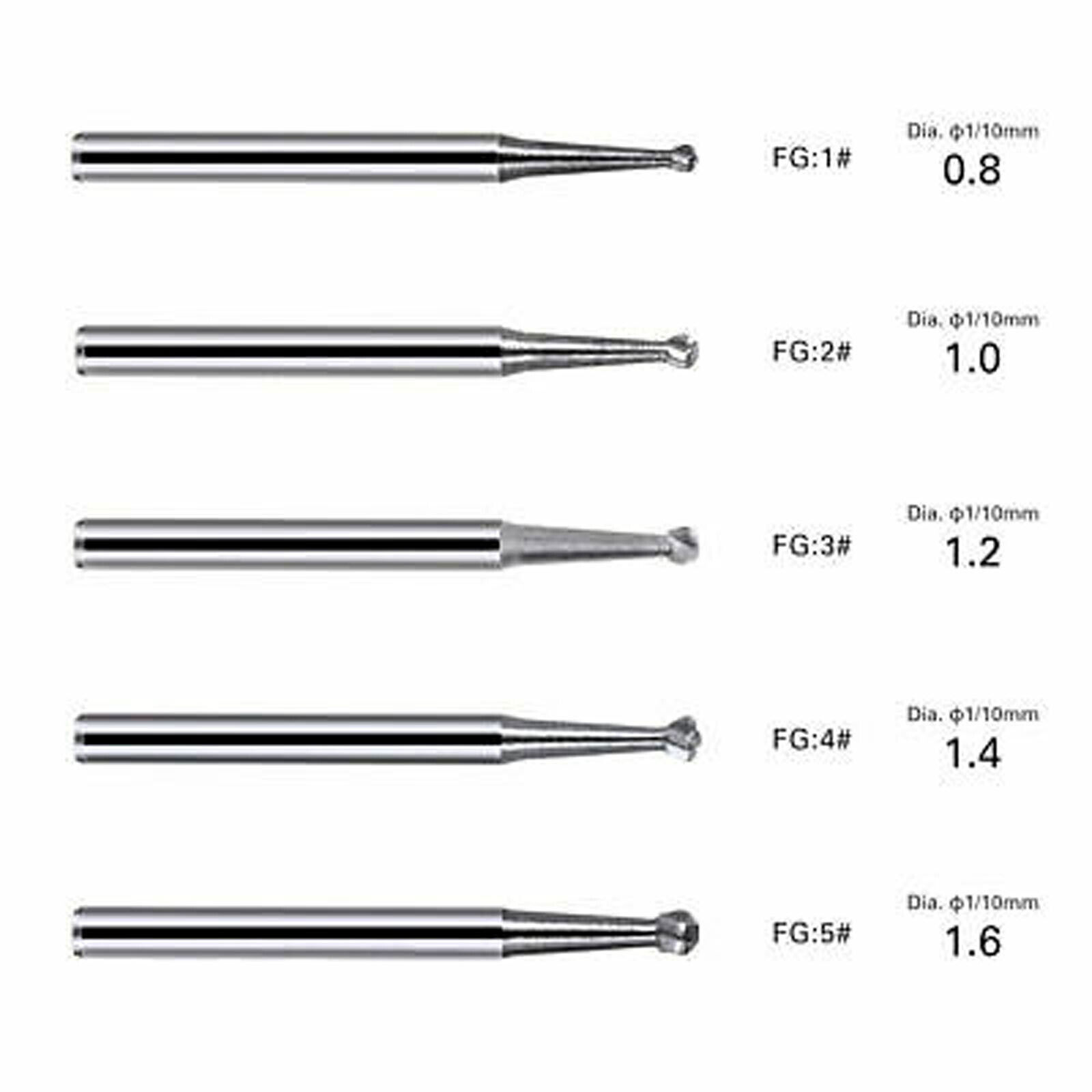Dental Carbide Burs RA FG For High Low Speed Handpiece Contra Angle Turbine
