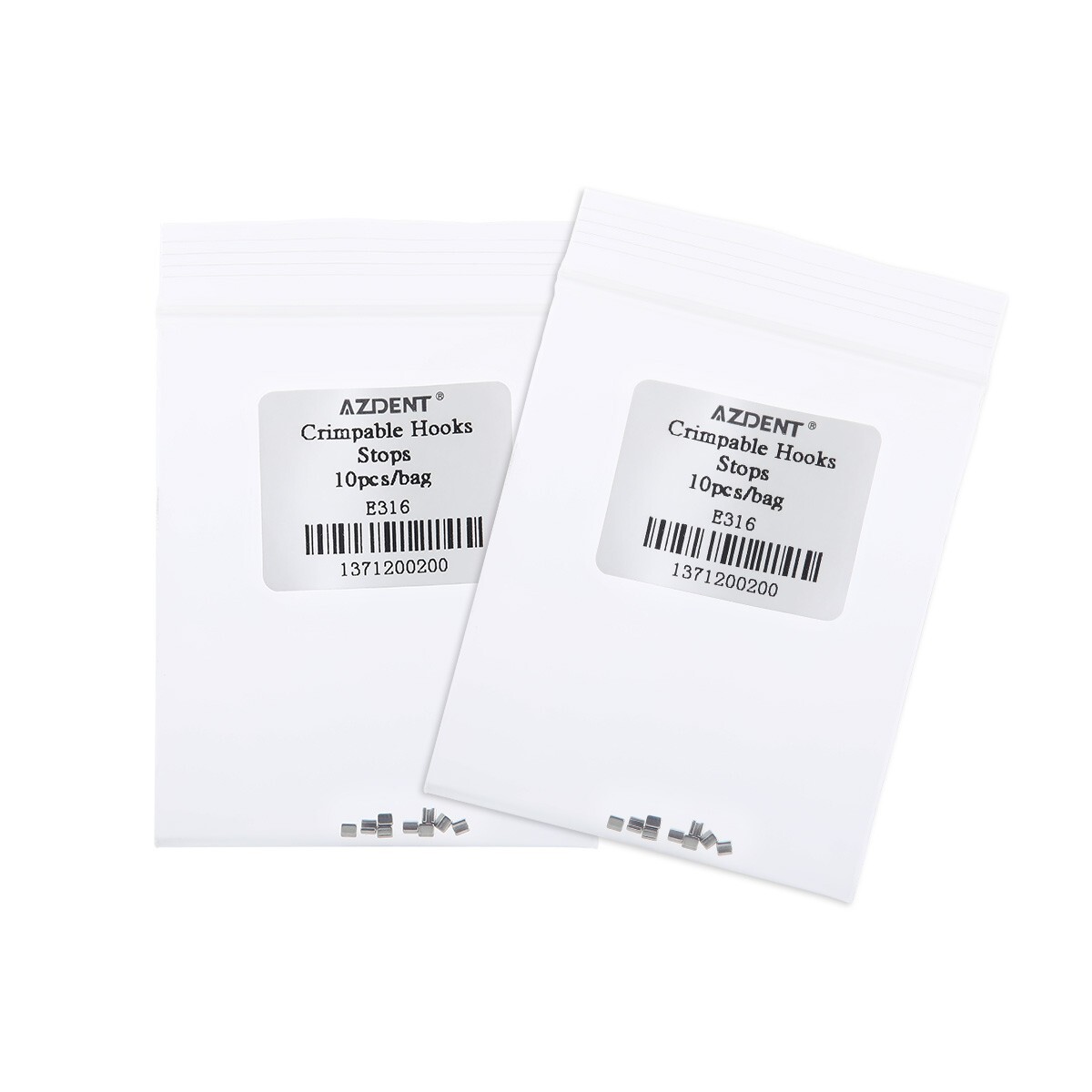 100pcs AZDENT Dental Orthodontic Stainless Steel Brackets Crimpable Hook Stops