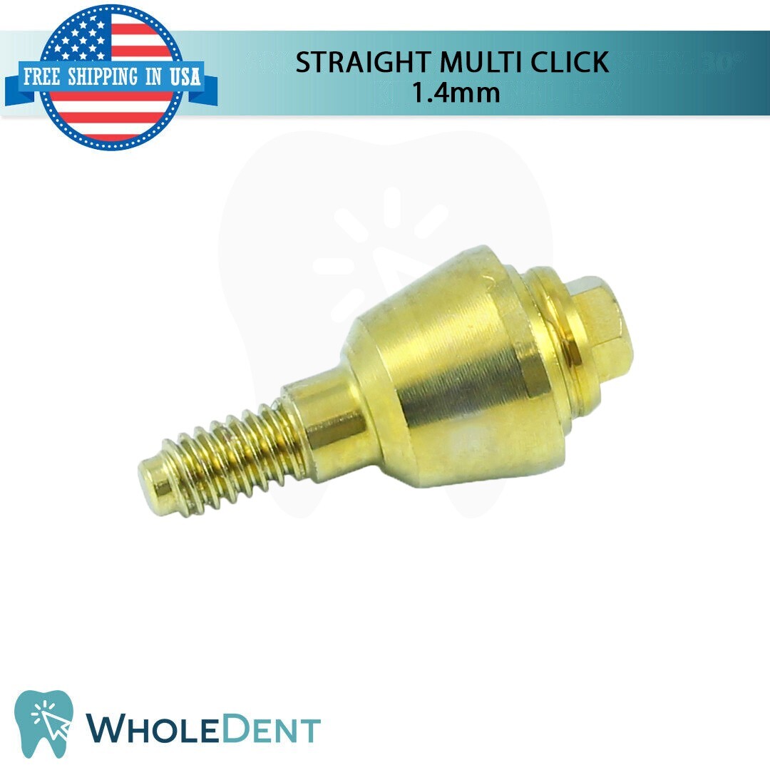 5X Straight Multi Unit 1.4mm Abutment Attachment Internal Hex 2.42mm Dental