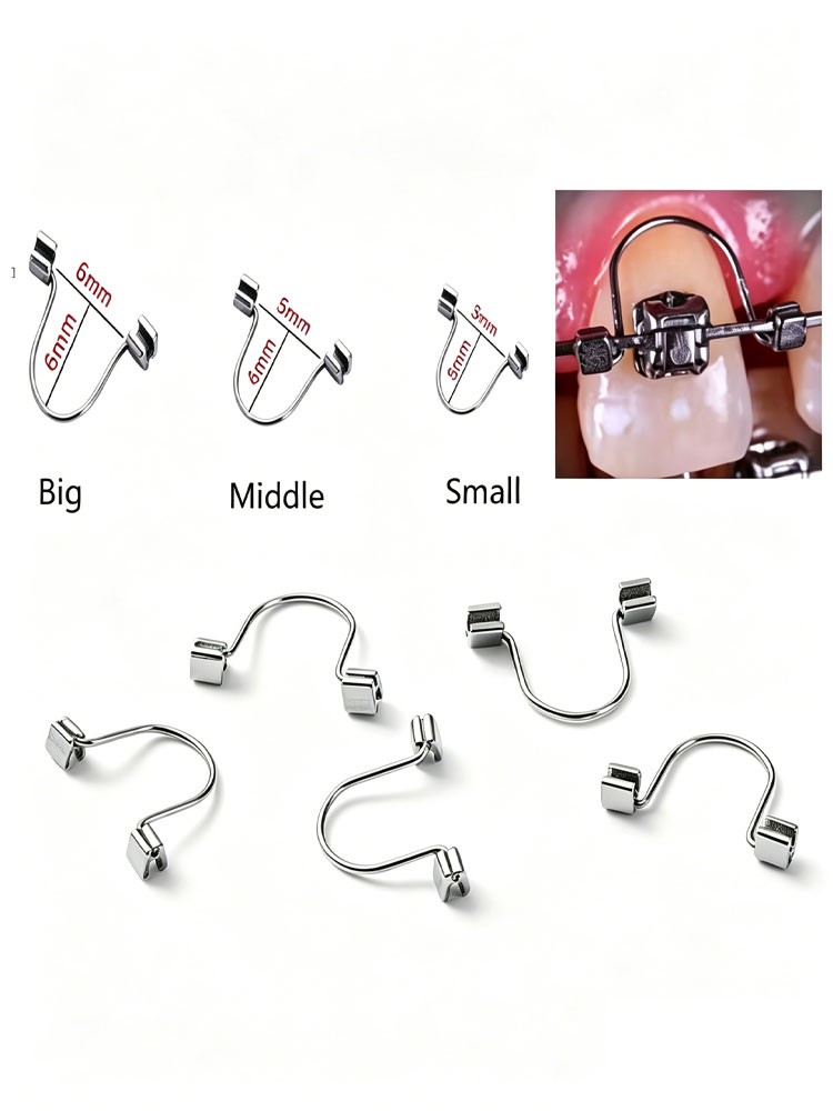 10Pcs/Pack Dental Ortho Single Anterior Teeth Torque Rectangular Spring StopHook