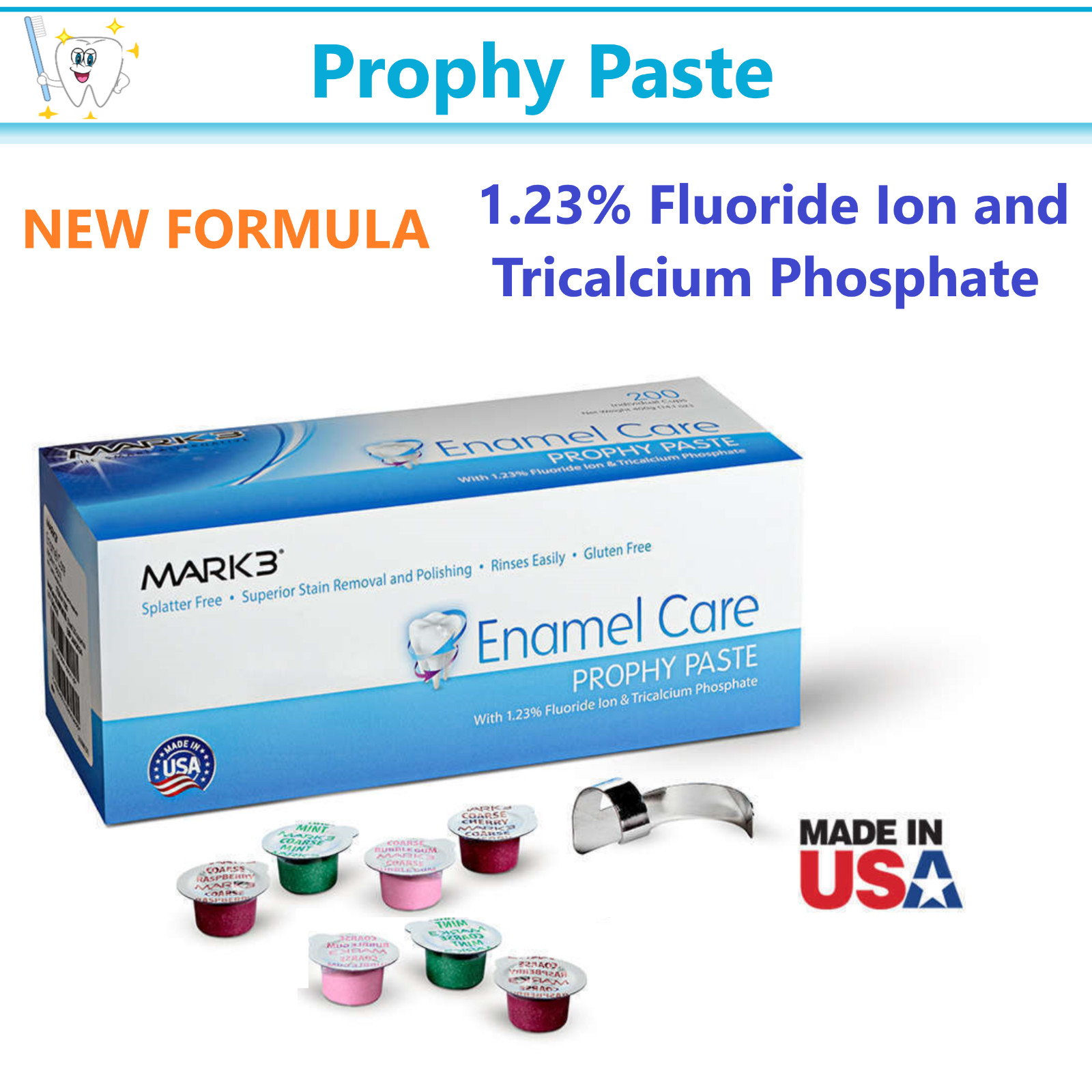 Prophy Paste Dental Prophylaxis Coarse Medium Fine Extra X-Coars up to 400 cup