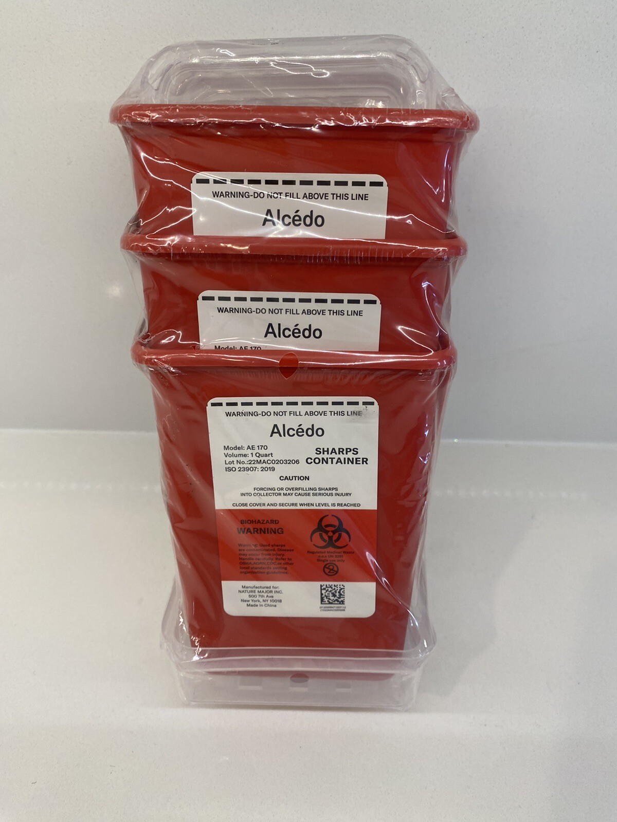 Alcedo Sharps Containers – 1 Quart, 3 Pack model AE 170 (year 2019)