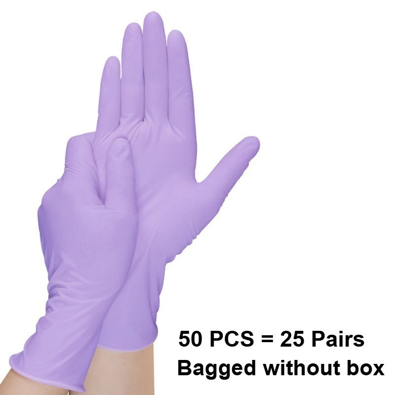 100 Disposable Nitrile Gloves Powder Free Latex Free Medical Use & Food Grade