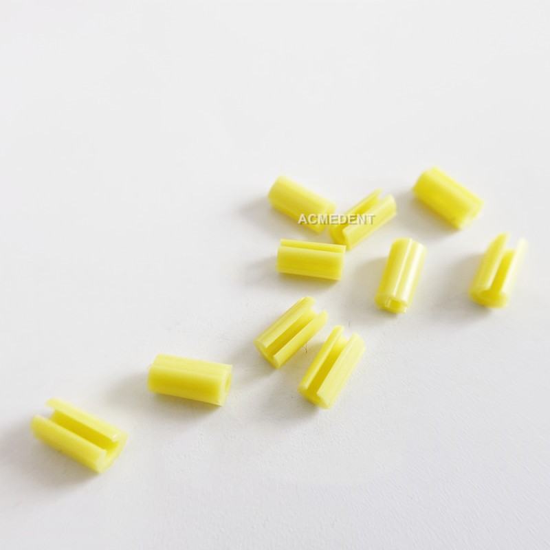 10Pcs Dental Rider Female Yellow Riders Fits Hader Bar Semi-precision Attachment