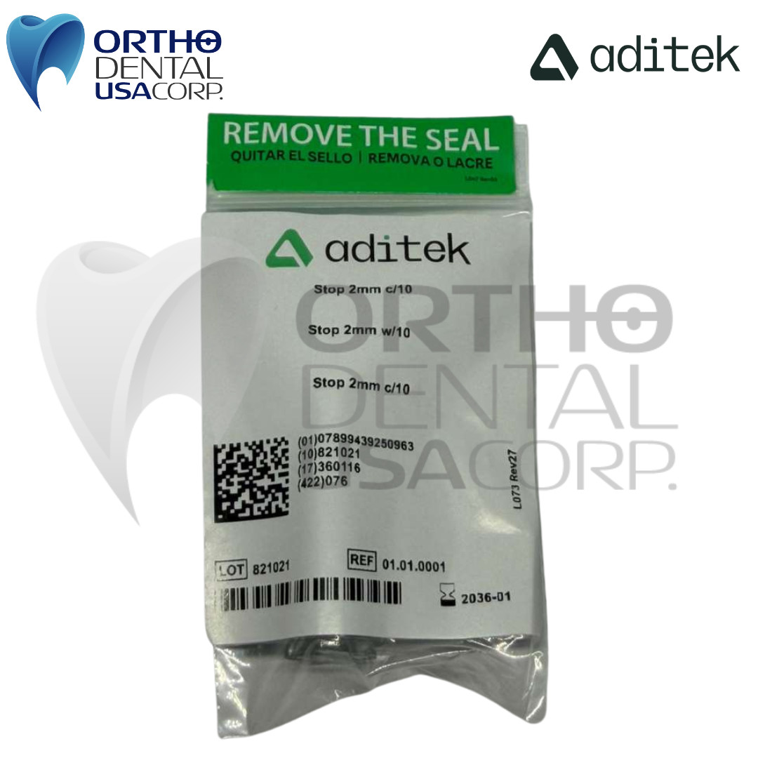 Orthodontic stop 2 mm pack x 10 Aditek Orthodentalusa Corp USA seller