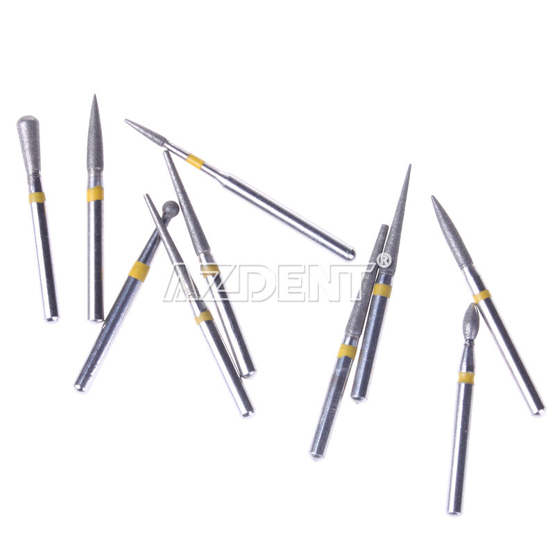 14 Type AZDENT Dental Diamond Burs Drills Kit FG101-114 for High Speed Handpiece
