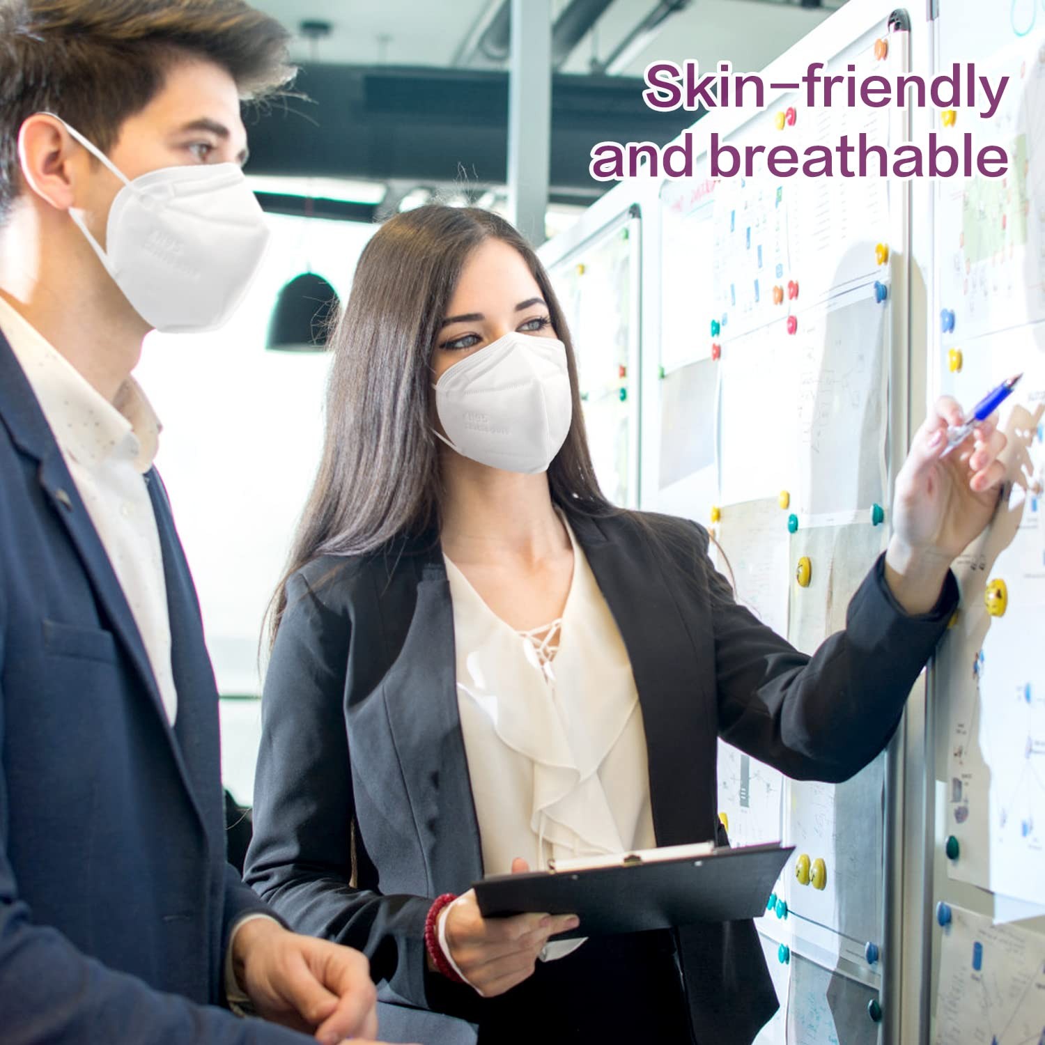 KN95 Face Mask 50 Pack, Disposable Respirator Masks, 5 Layer Design Safety Ma…