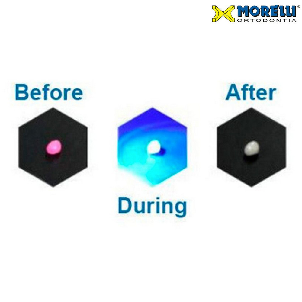 1pcs Dental Morelli Orthodontic Plus Color Change Adhesive Bracket Ceramic Metal