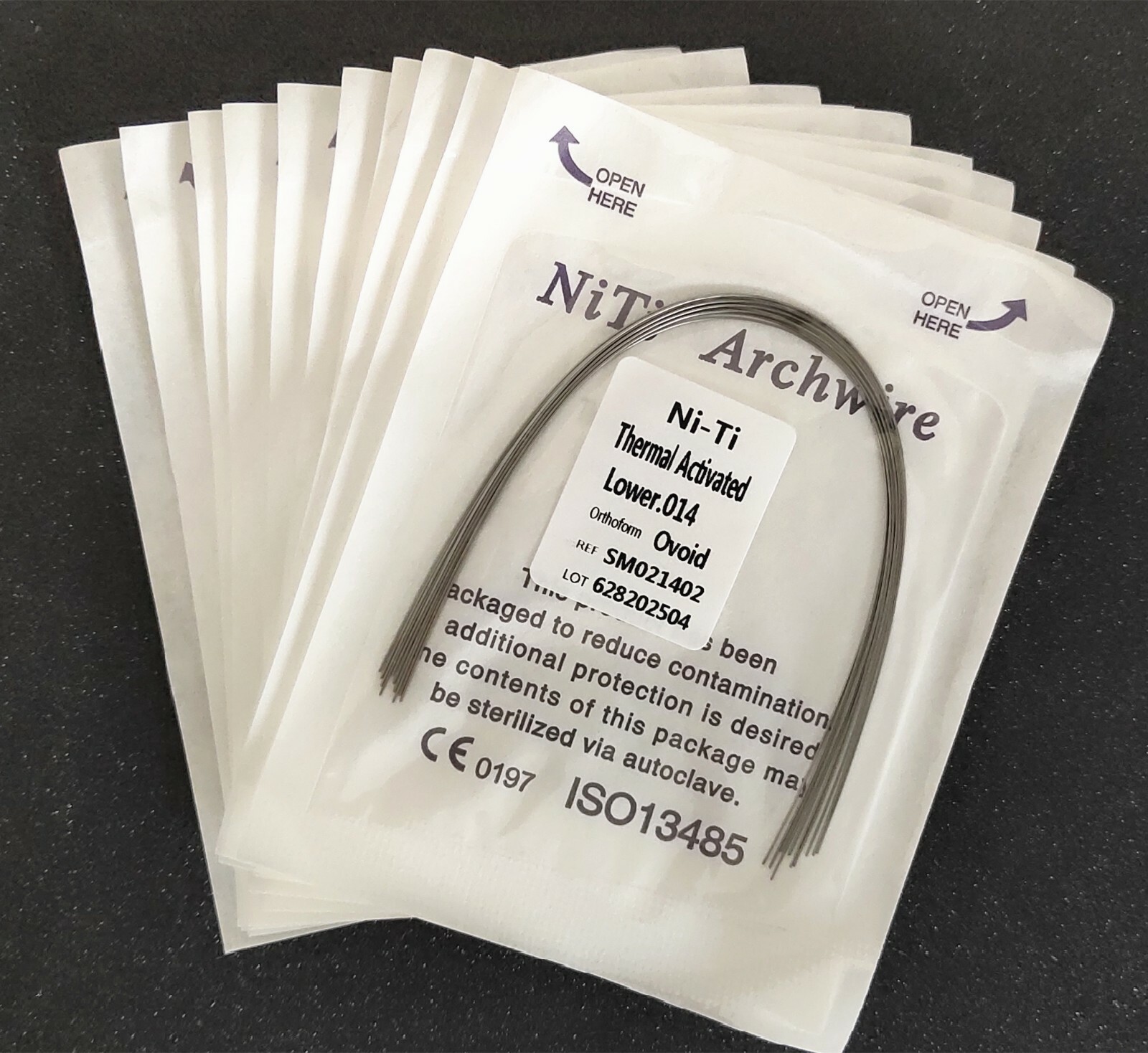200 Packs Thermal Activated Niti Arch Wire Round Dental Orthodontics Ovoid Form