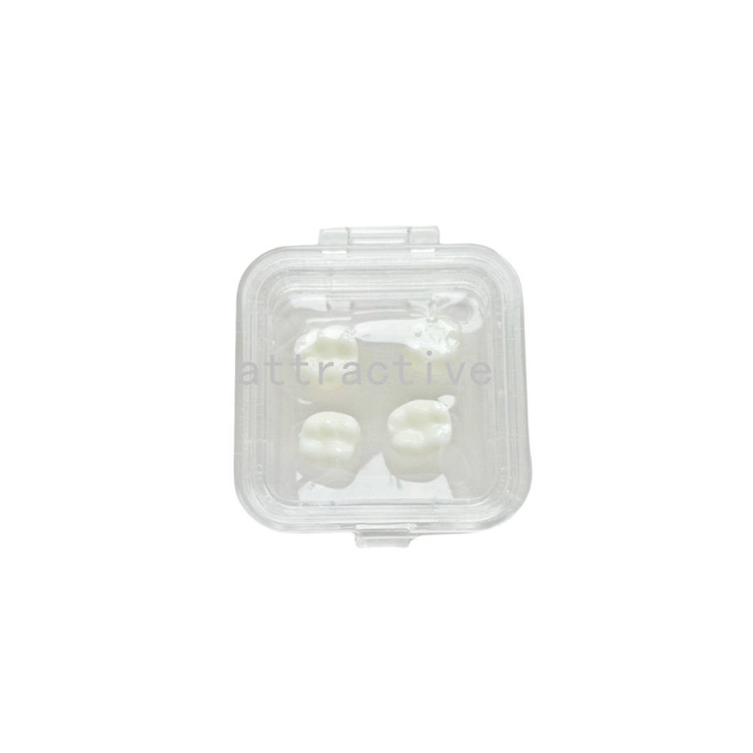 Denture Case Retainer Acrylic Jewelry Storage Box Hinged Display Dental Membrane