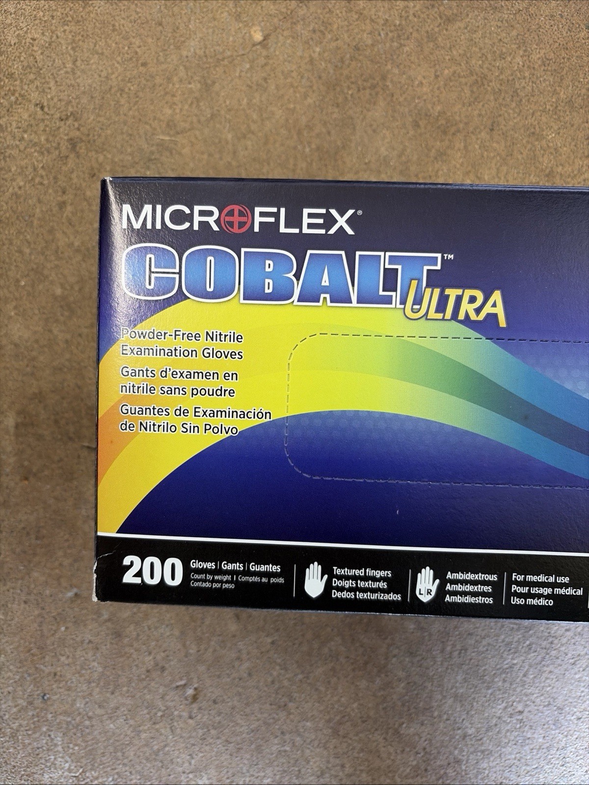 Ansell Medium Colbalt Ultra N172 Nitrate Exam Gloves Medium M Gloves 5 Boxes