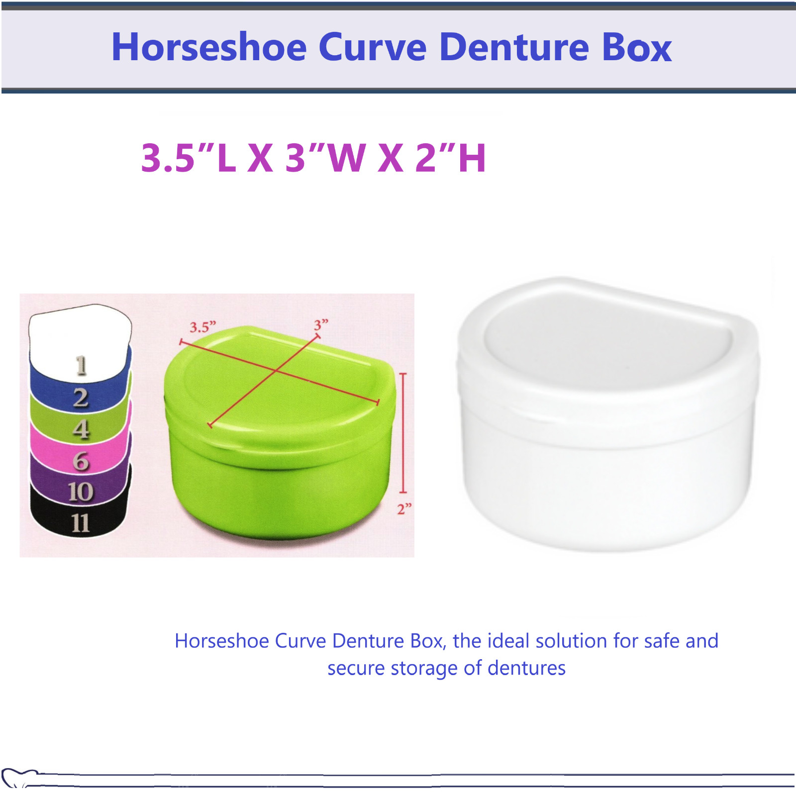 Assorted Dental Retainer Boxes Denture Case, Mouthguard Containers Box Horseshoe