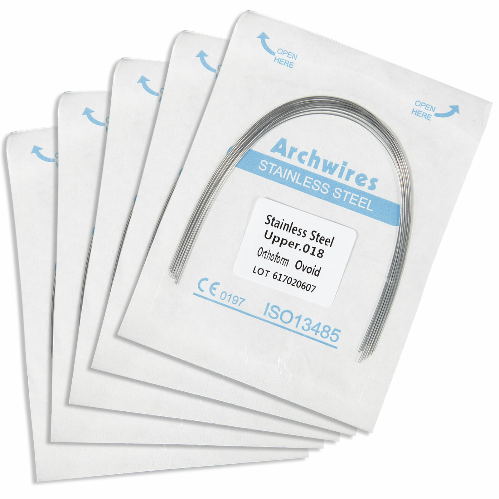 10 Pcs/pack Dental Orthodontic Stainless Steel Round/Rectangular Arch Wire Ovoid