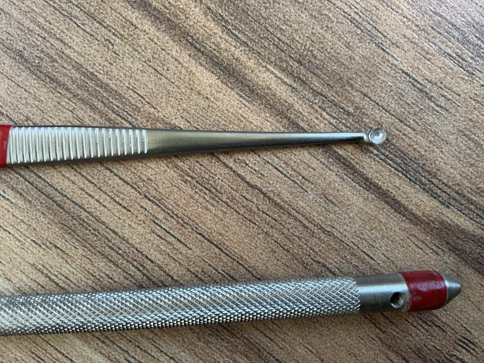 2-Tiemann Surgical Dermal Curette Size Unknown Stainless Steel Instrument German