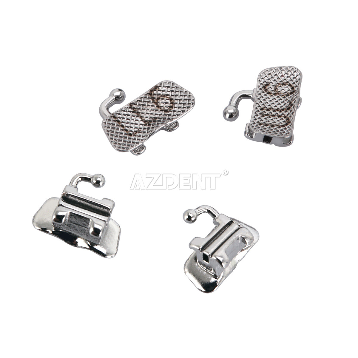 AZDENT Orthodontic Buccal Tubes 1st Molar Roth 022 Bondable Convertible Mesh