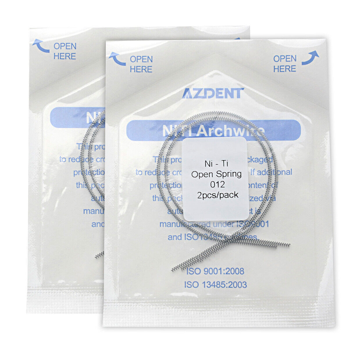 AZDENT Uso de Ortodoncia Dental Niti Muelle en Espiral Abierto 0.010/0.012*180mm
