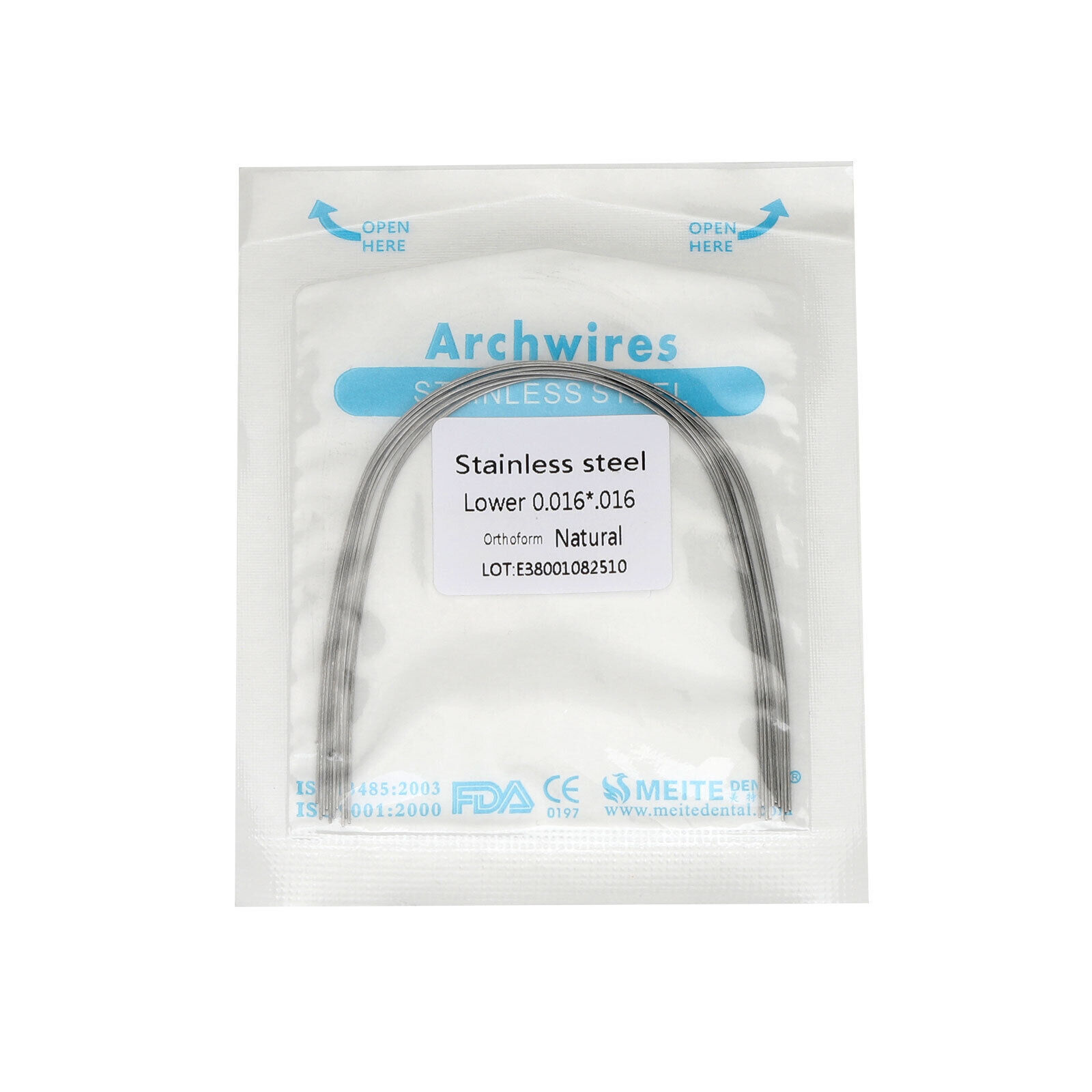 10 Pcs/pack Dental Orthodontic Stainless Steel Round/Rectangular Arch Wire Ovoid