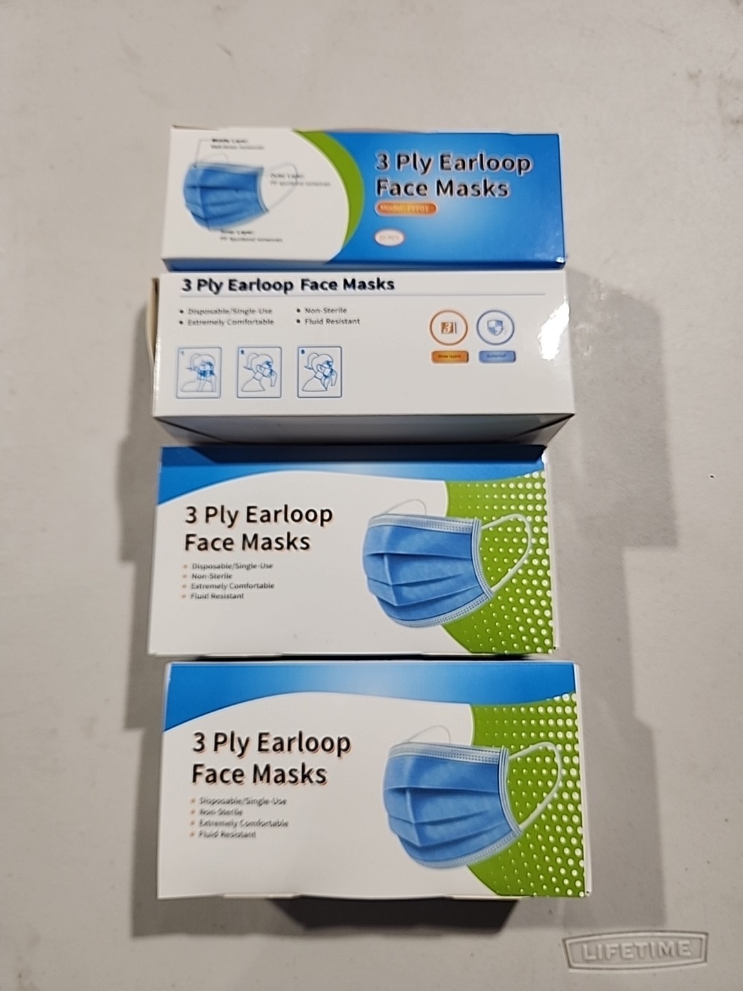 200 -Disposable 3-Ply Ear Loop Face Mask Non-Medical Surgical, Blue