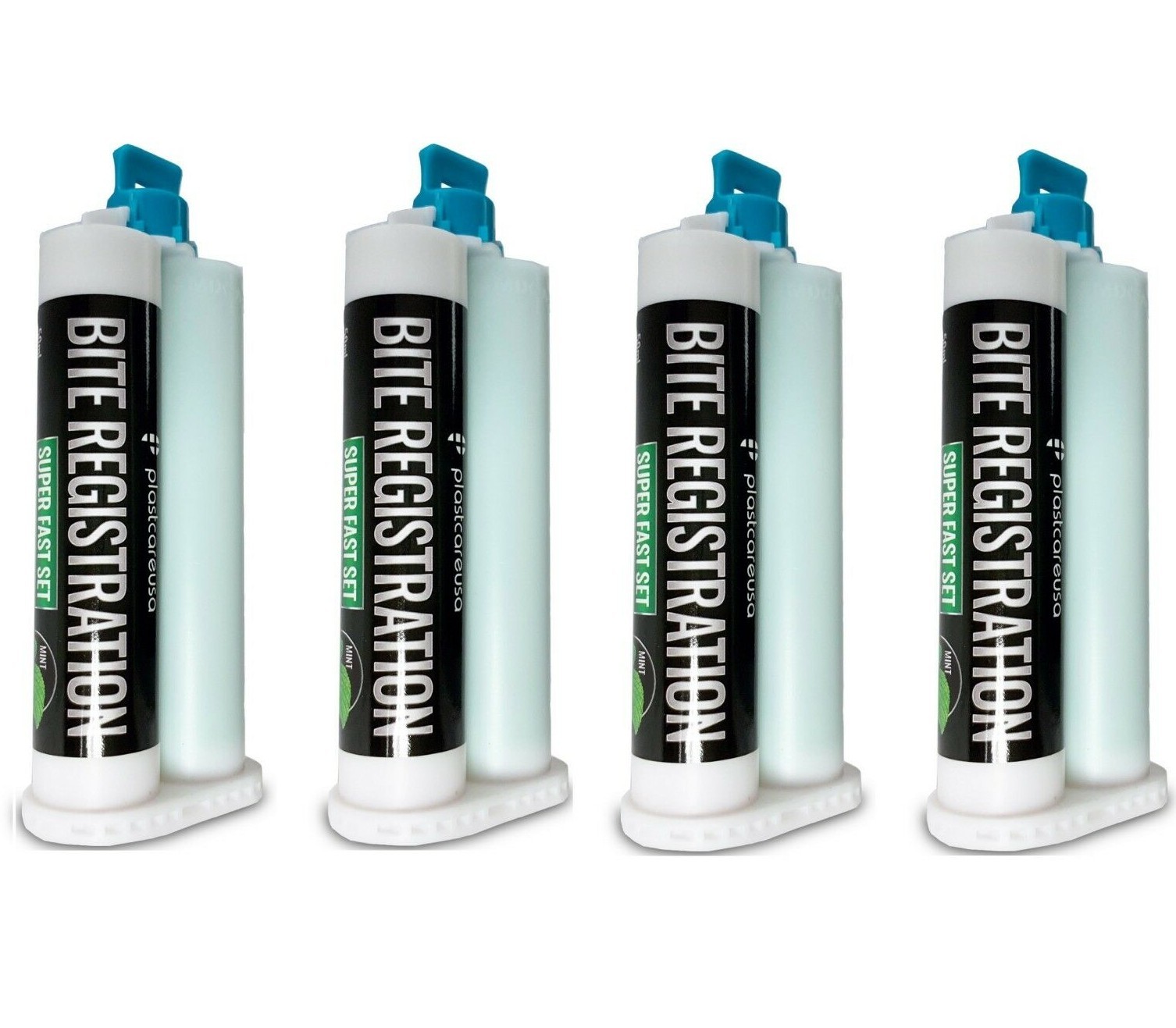 4 x Dental Bite Registration Material, Super Fast Set, 50ml Cartridges, German