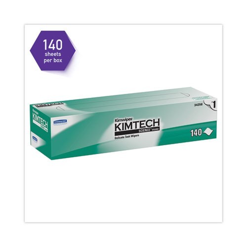 Kimtech Kimwipes Delicate Task Wipers, 14.7×16.6, Unscented, 144/Box, 5 boxes/PK