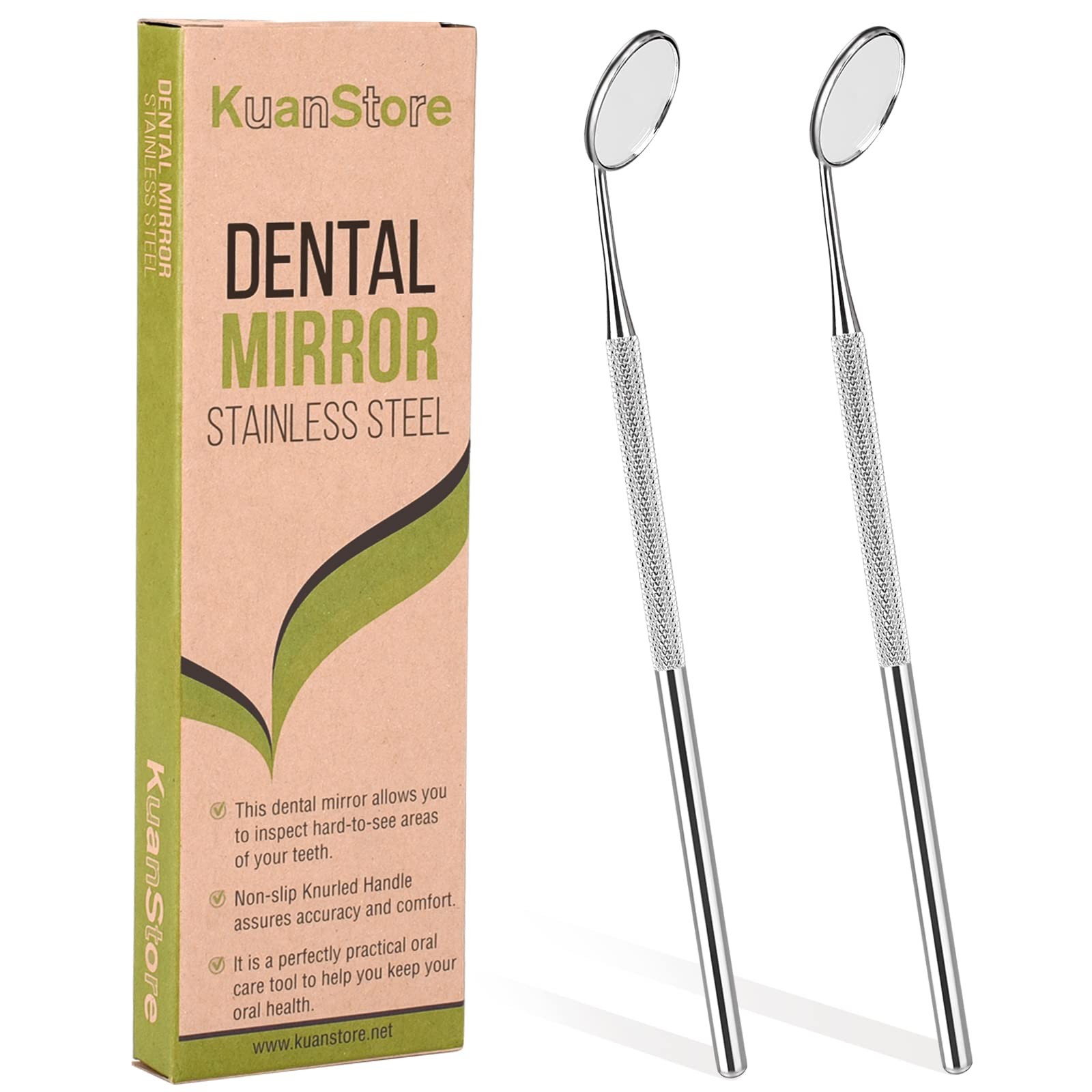 Dental Mirror Stainless Steel with Handle 6.5″, Dentist Tool for Teeth…