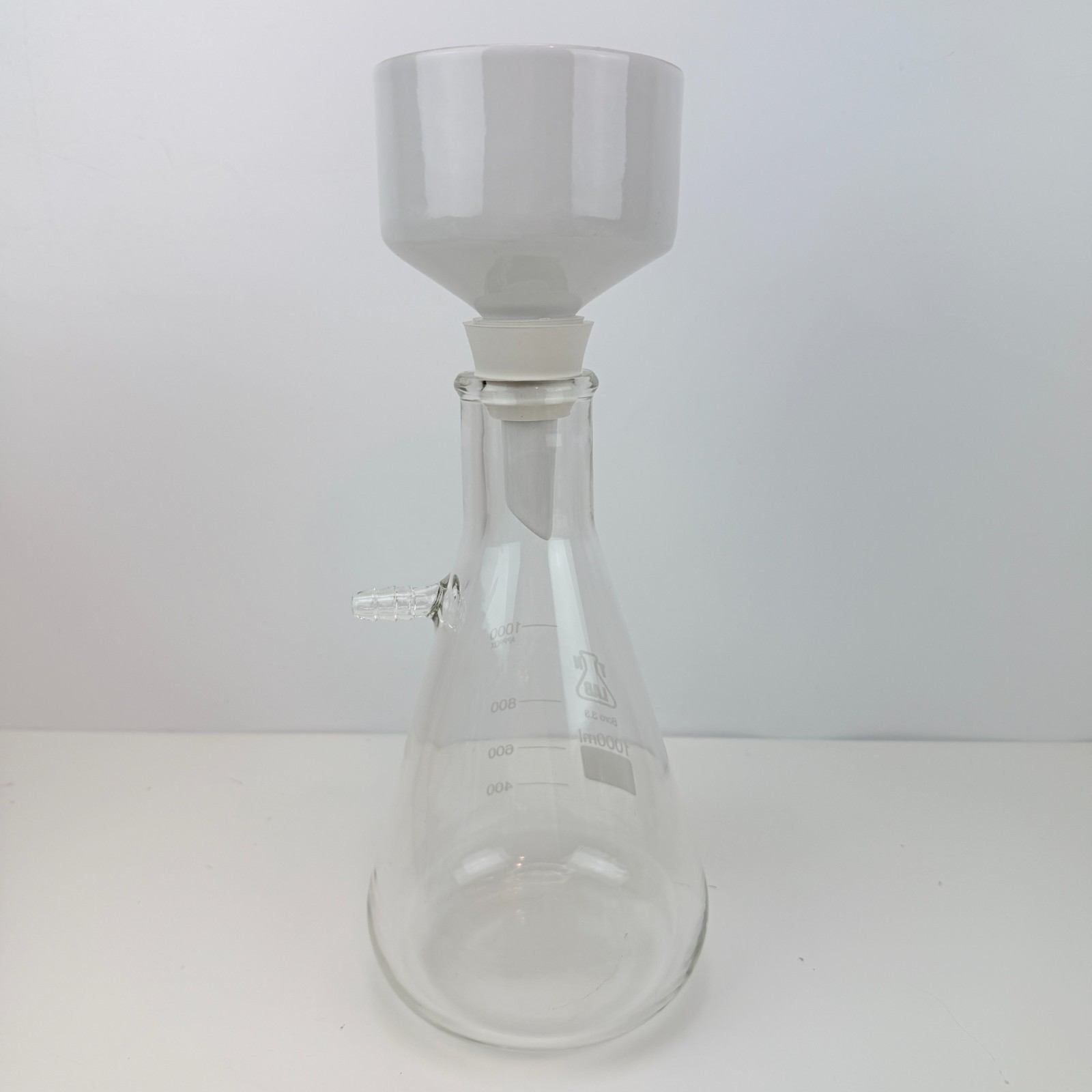 1000mL Erlenmeyer Vacuum Filter Flask Buchner Funnel Set Boro 3.3 Glass Lab