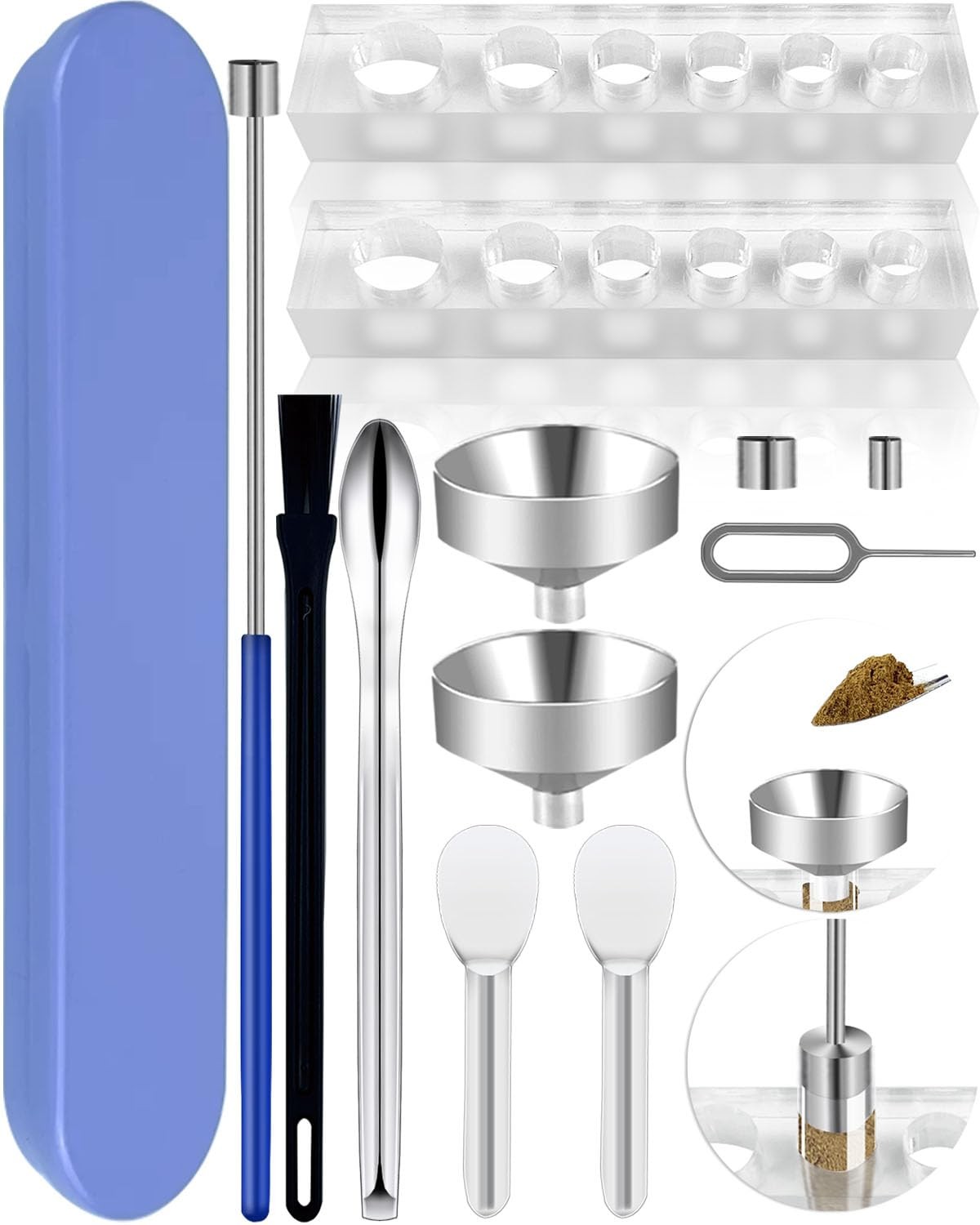 LELELUK Filling Tool Kit – Home & Lab Supplies with Micro Minimized, Silver