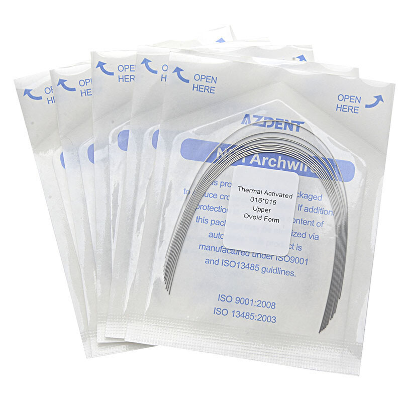 AZDENT Dental Orthodontic Heat Thermal Activated Niti Rectangular Arch Wires