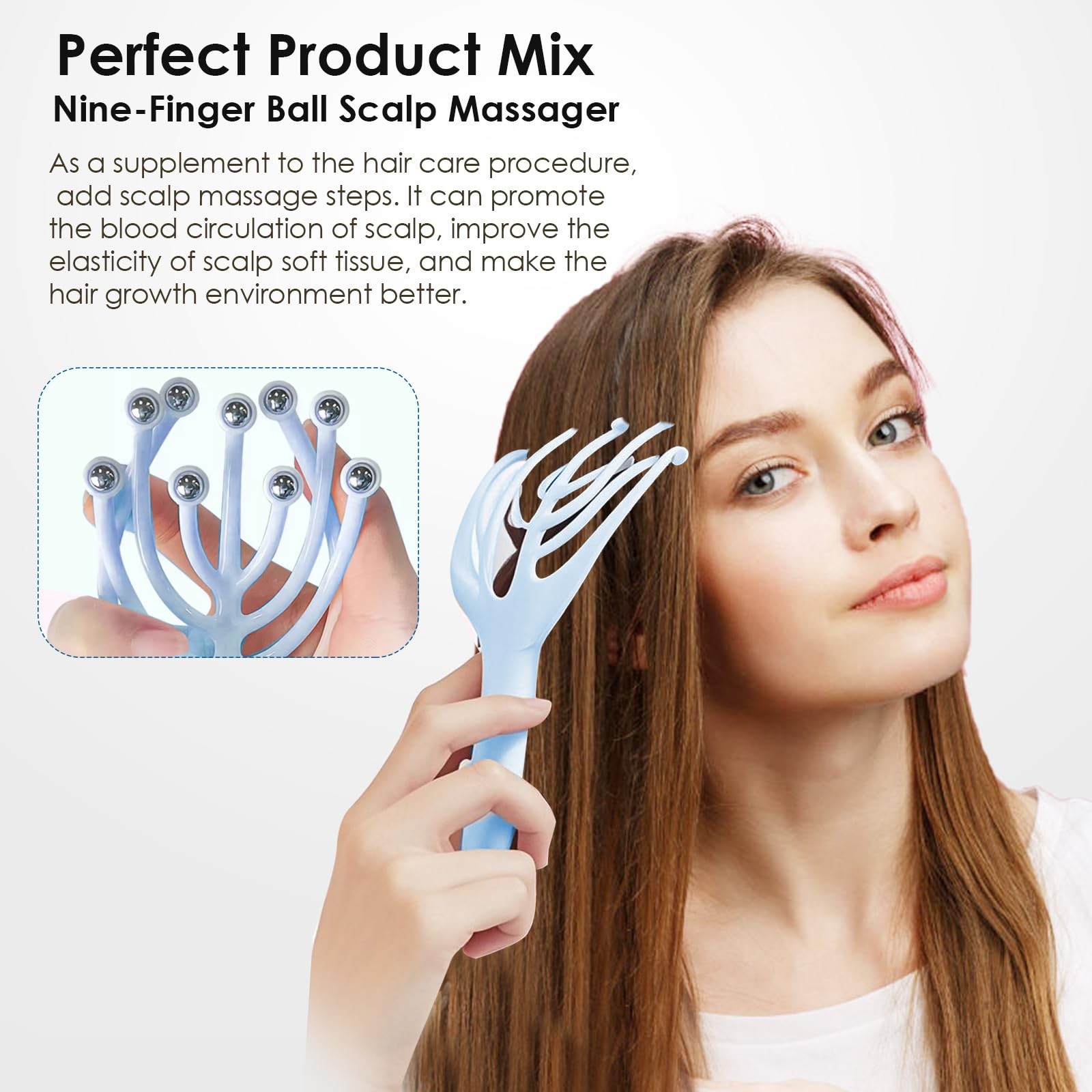 Minoxidil Applicator & Scalp Massager for 0.5 Fl Oz (Pack of 2), transparent