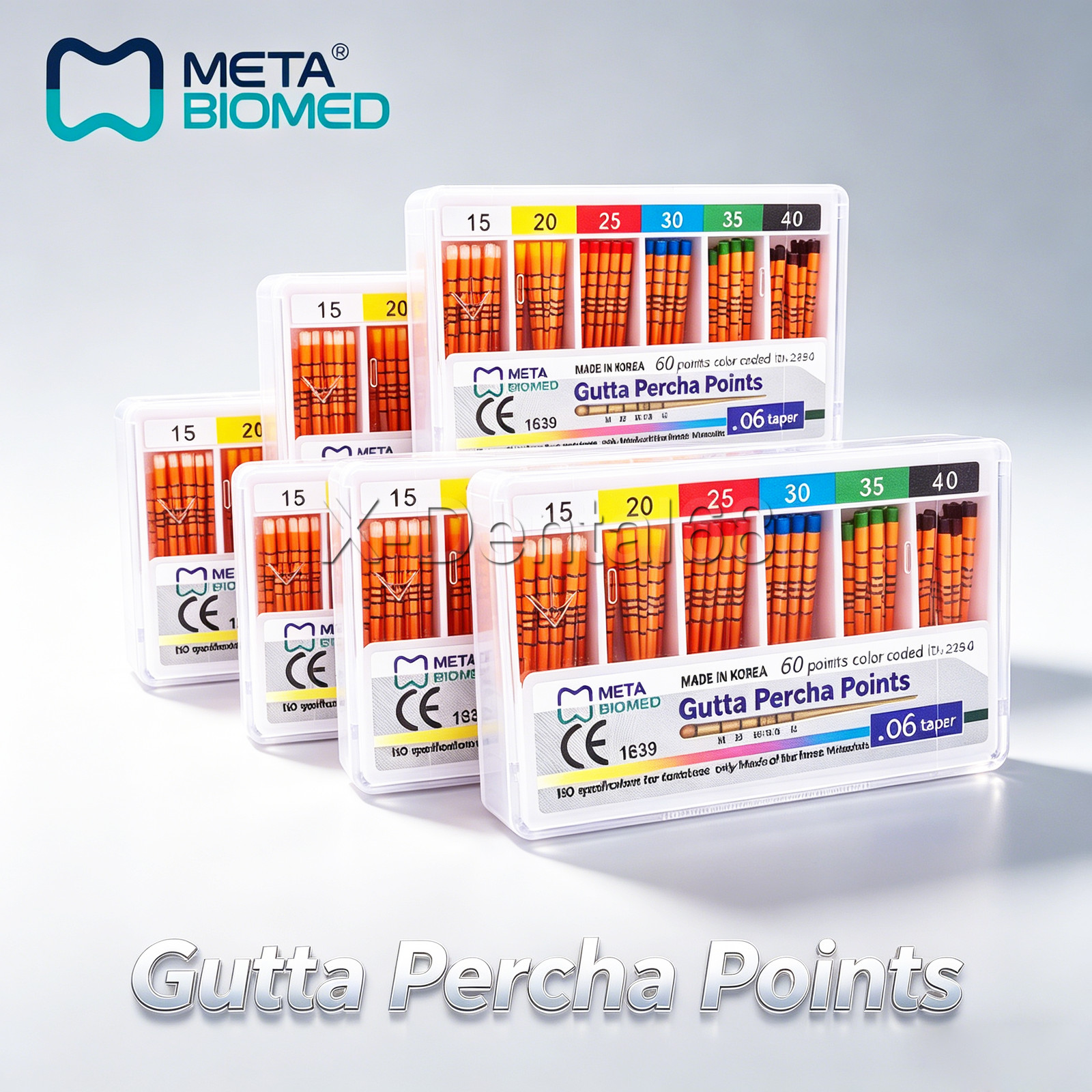 GUTTA PERCHA POINTS Taper 0.4 or 0.6, or Standart Taper, All Sizes Dental Meta