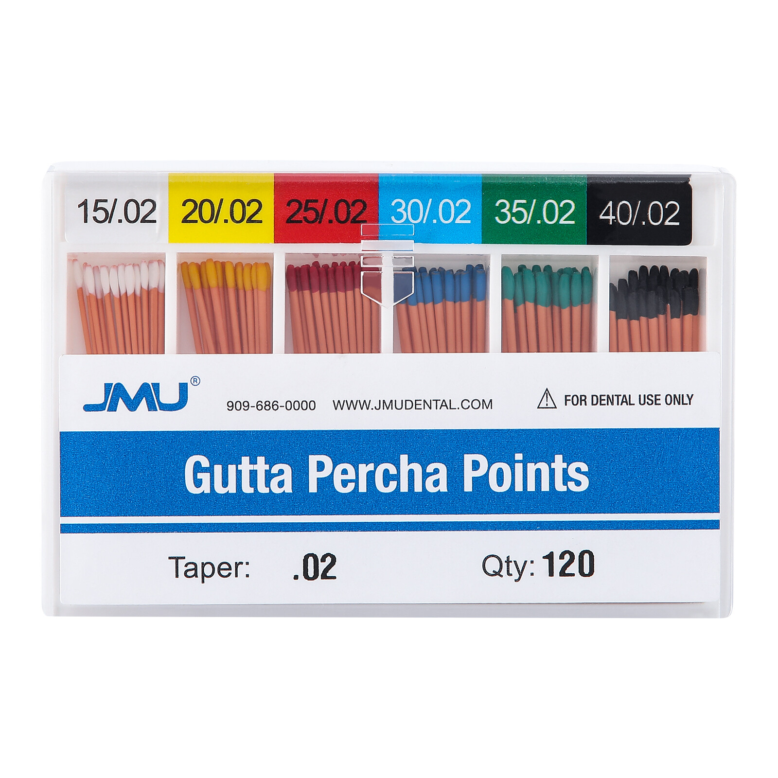JMU Dental Gutta Percha Points Endodontic 0.02/0.04/0.06 Taper #F1-F3 All Size