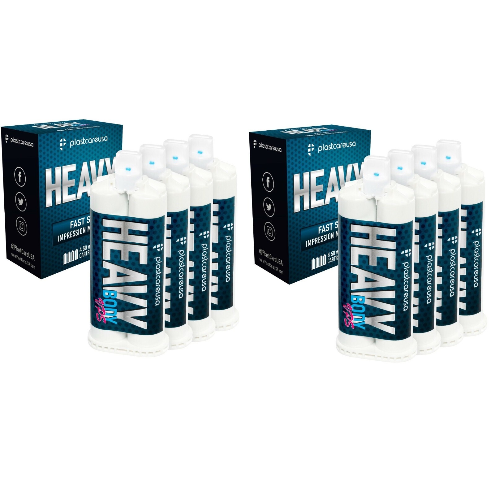 PlastCare Heavy Body Fast Set Impression Material VPS, Dental PVS Box of 8