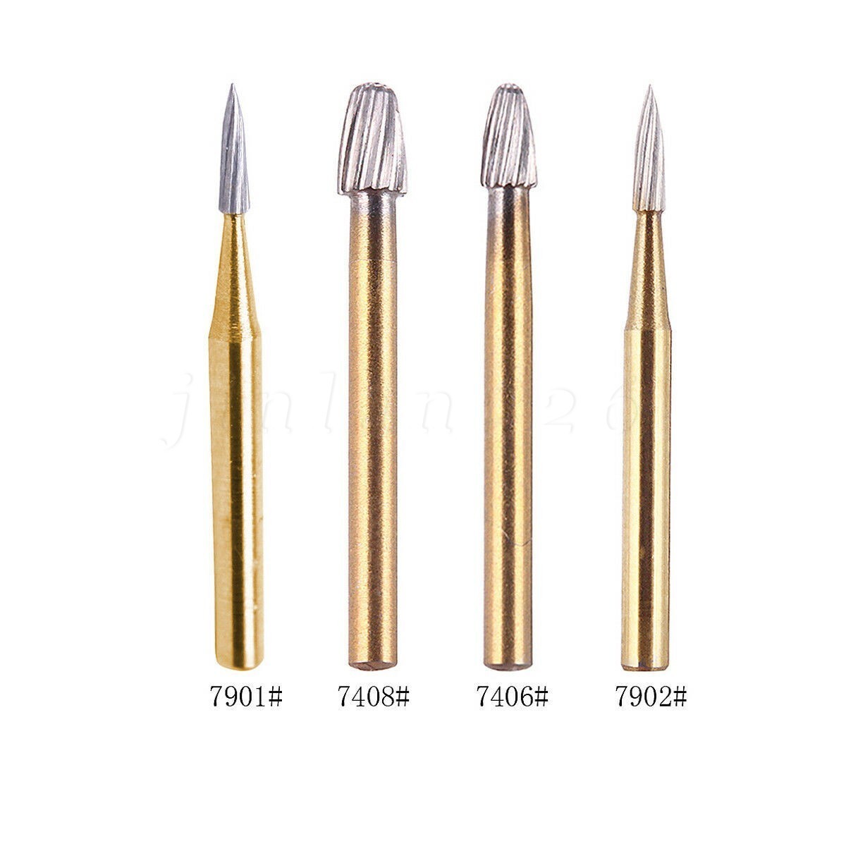 10x Dental Trimming Finishing Polishing Gold Carbide Bur High Speed FG 1.6mm