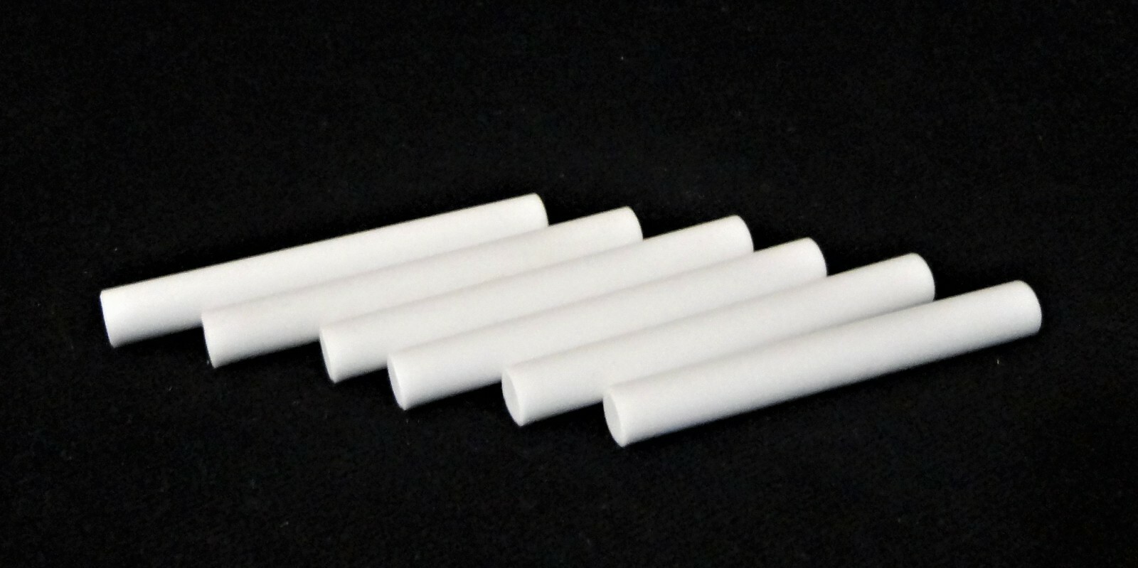 LOT OF SIX 0.250″ D x 2.0” LONG HIGH PURITY ALUMINA CERAMIC ROD 98.0% No.: 196