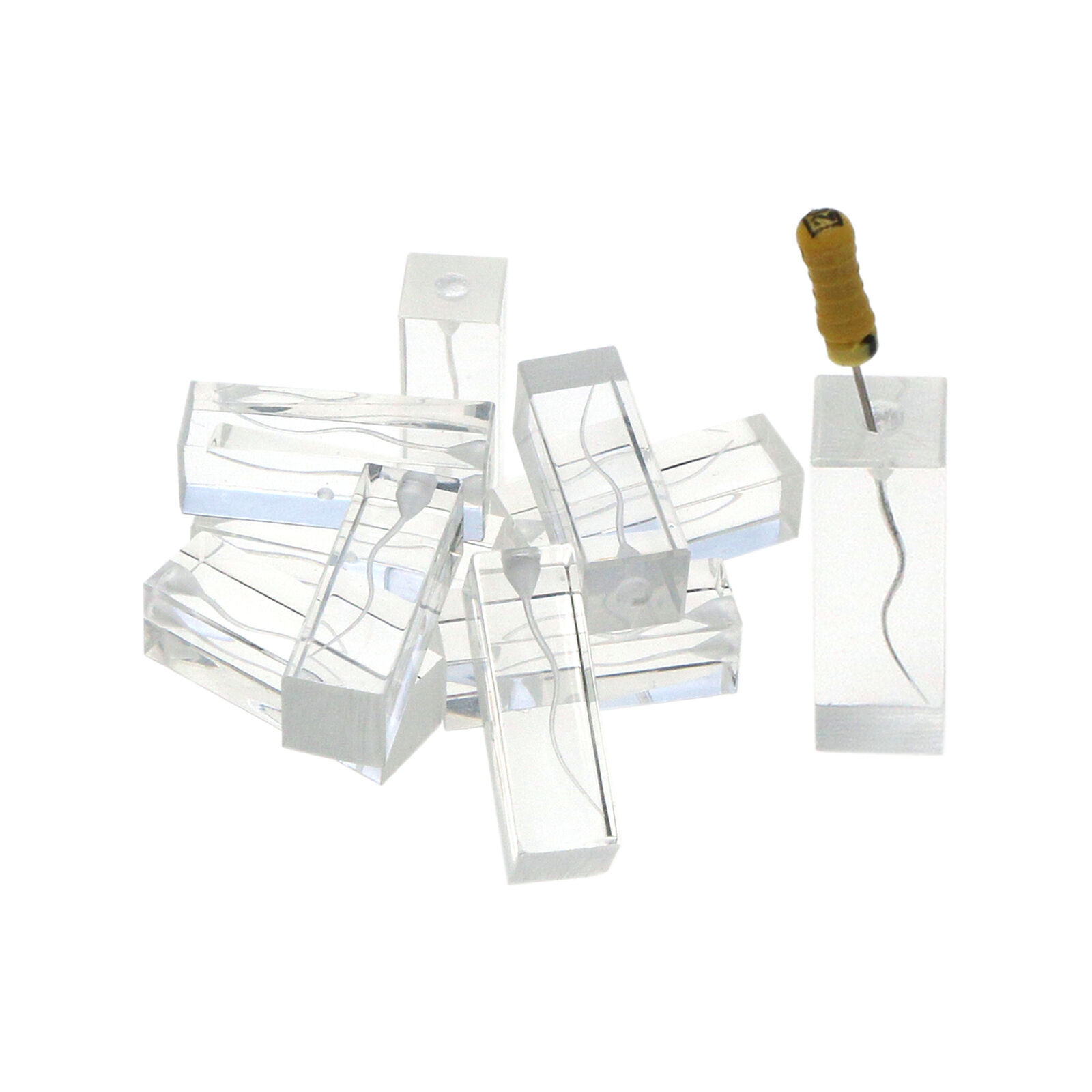 5pcs Dental Endodontic Root Canals Practice Model Endo Training Block Clear