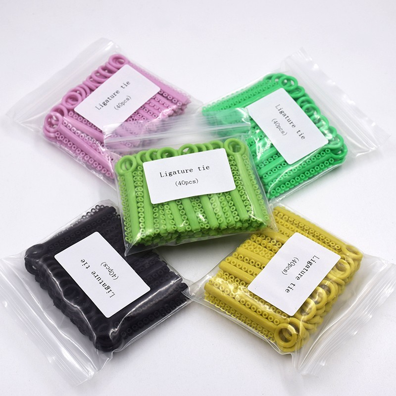 1040Pcs Dental Orthodontic Ligature Ties Elastic Rubber Bands 37 Color To Choice