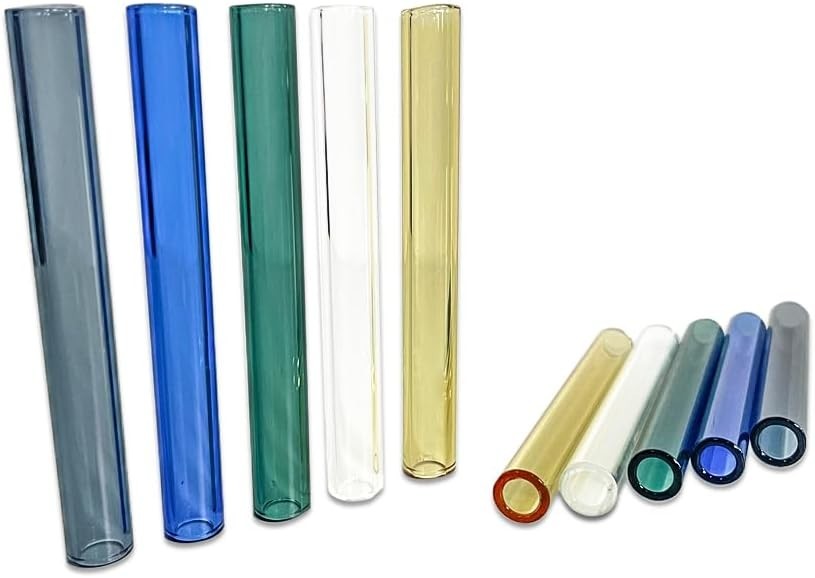 Durable 10-Piece Multi-Colored Glass Tubing – 4″ Borosilicate for All Purposes
