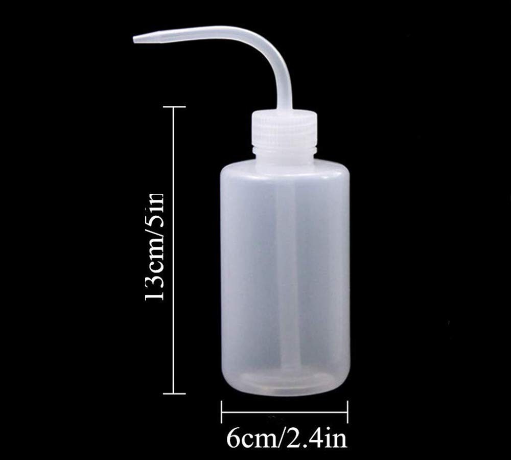 DONSTRAW Wash Bottle 2pcs 250ml/8oz Safety Bottles Watering 2x250ml, White