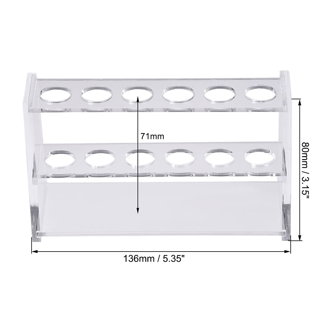 uxcell Acrylic Test Tube Holder Rack 6 Wells for 10ml Centrifuge Tubes Clear …