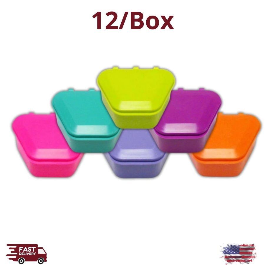 Dental Denture Box 12/Pk 1-3/4″ Deep Protective Storage Container 3.75″ Wide