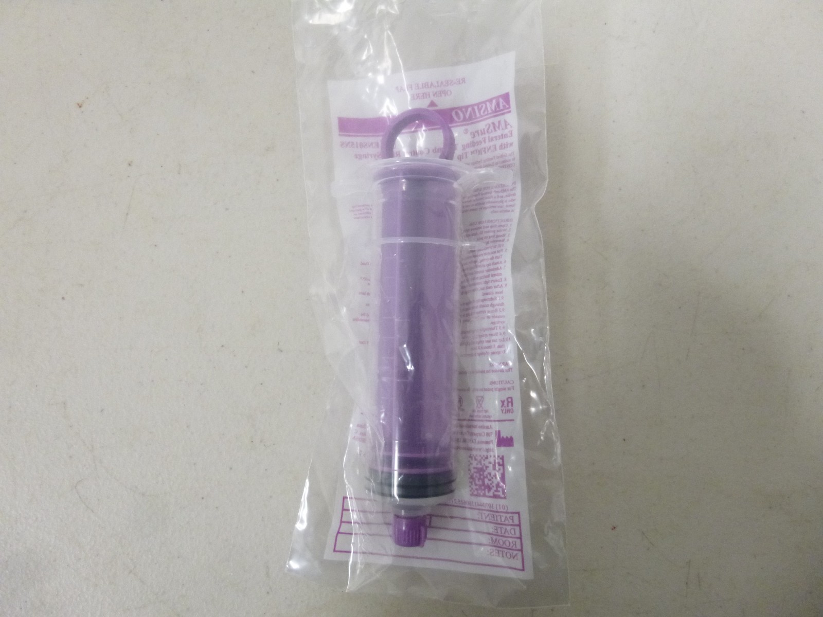 15 AMSINO AMSure Enteral Feeding Thumb Control Ring Syringe ENFit Tip ENS015NS