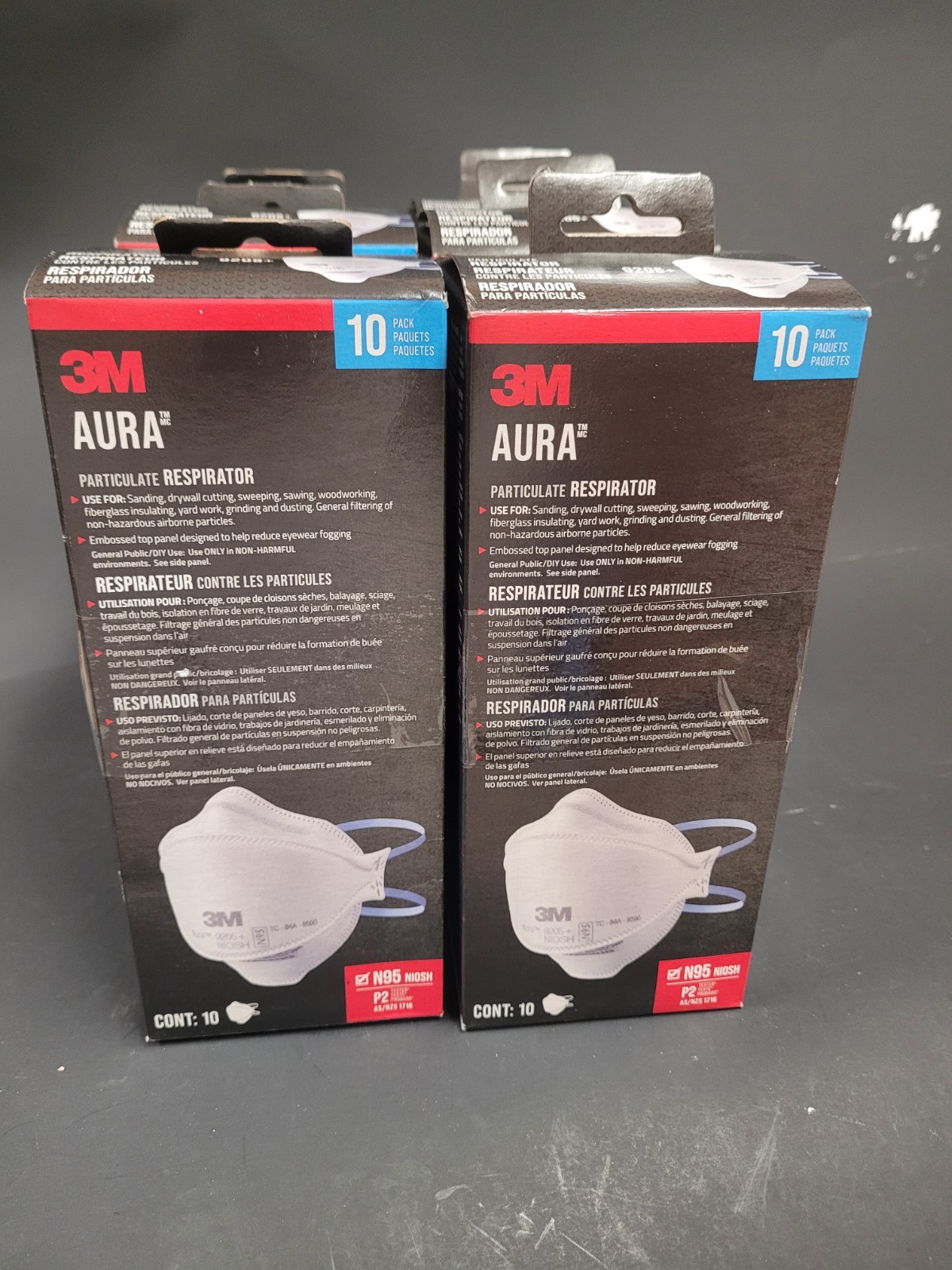 3M Aura 9205+ N 95 Particulate Respirator Face Mask – White (6x – 10 Pack =60)