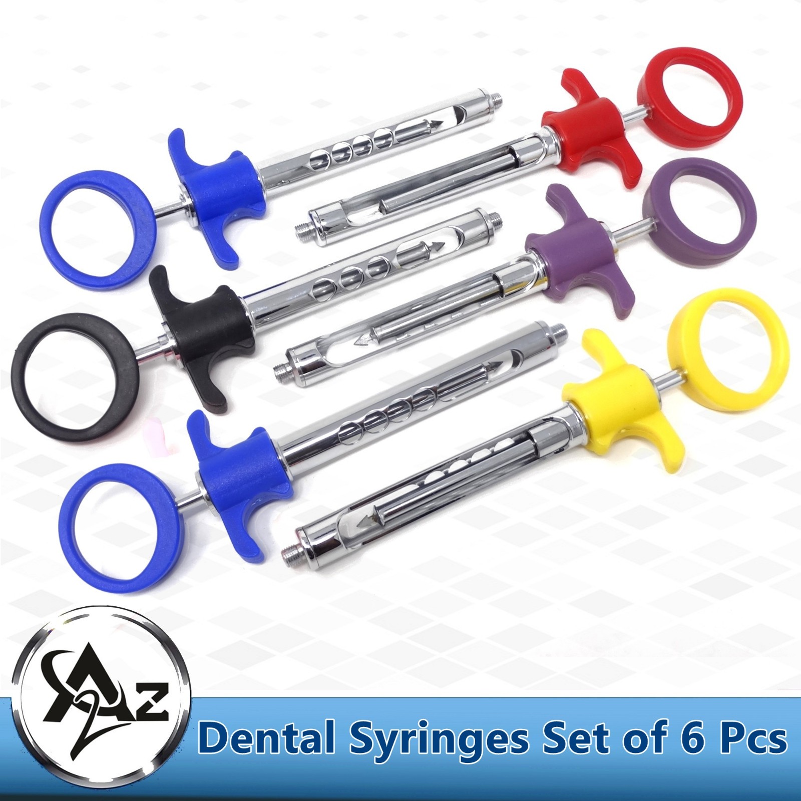 Dental Anesthetic Self Aspirating Syringes 1.8ml Auto Passive Syringe Set of 6