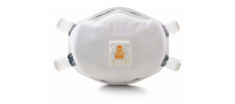 3M 8233 N100 Particulate Respirator Smoke Protection Mask w/ Exhalation Valve