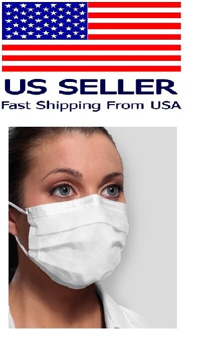 50 Pcs ASTM Level 3 WHITE Earloop Mask Made in USA AUTHORIZED – CROSSTEX