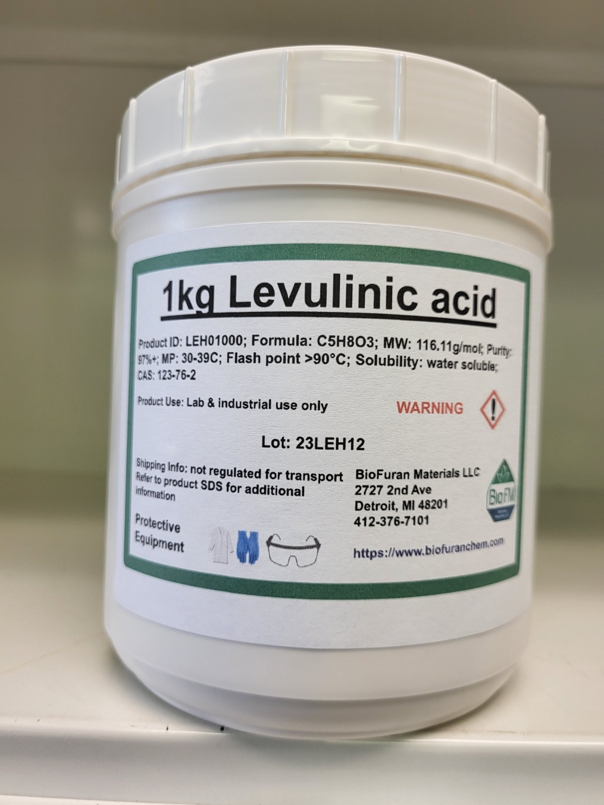 Levulinic acid, CAS 123-76-2