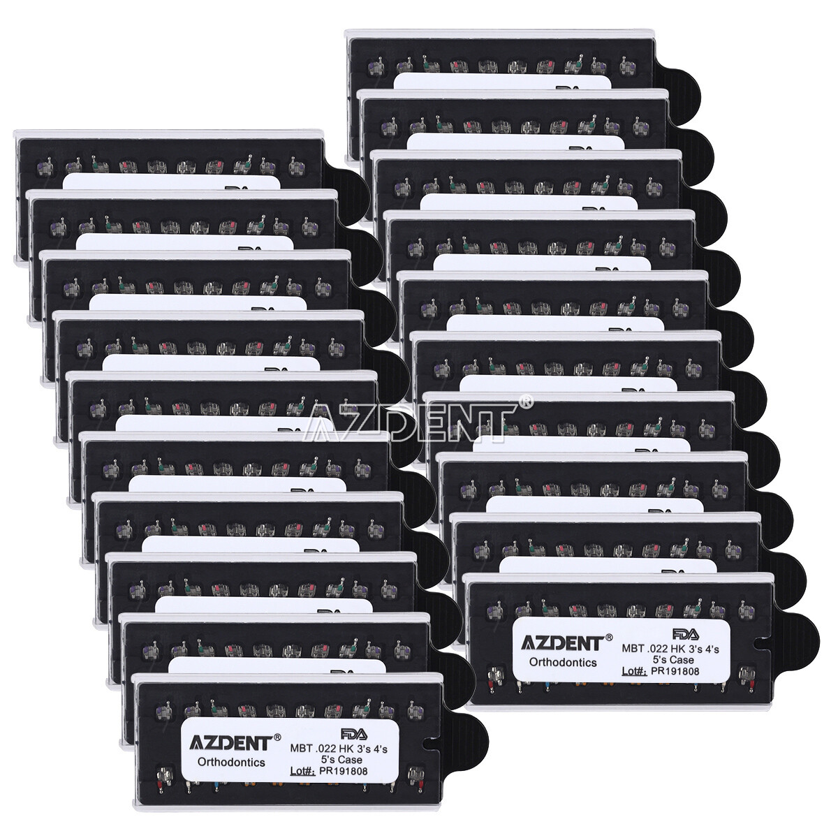 20pcs/kit Dental Ortho Monoblock MIM Bracket Braces Mini Roth/MBT 022 AZDENT